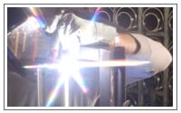 We hand form and weld our stainless steel evaporators.